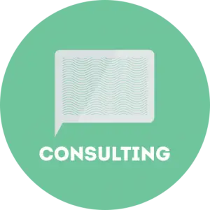 business consulting circle graphic | Turner Technology offers a variety of conslting services around business processes, leadership, sales and marketing