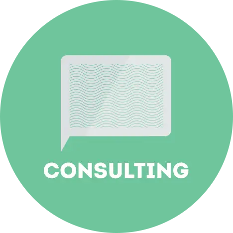 business consulting circle graphic | Turner Technology offers a variety of conslting services around business processes, leadership, sales and marketing