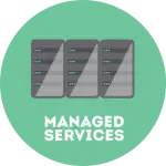 managed IT service circle graphic | Turner Technology offers flexible support programs for managed services