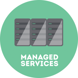managed IT service circle graphic | Turner Technology offers flexible support programs for managed services