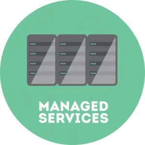 managed IT service circle graphic | Turner Technology offers flexible support programs for managed services