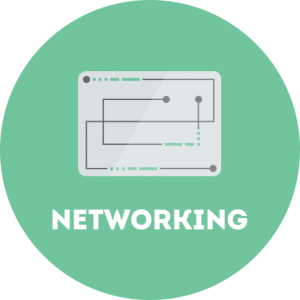 networking circle graphic | Turner Technology designs and implements local, wide area and virtualized networks