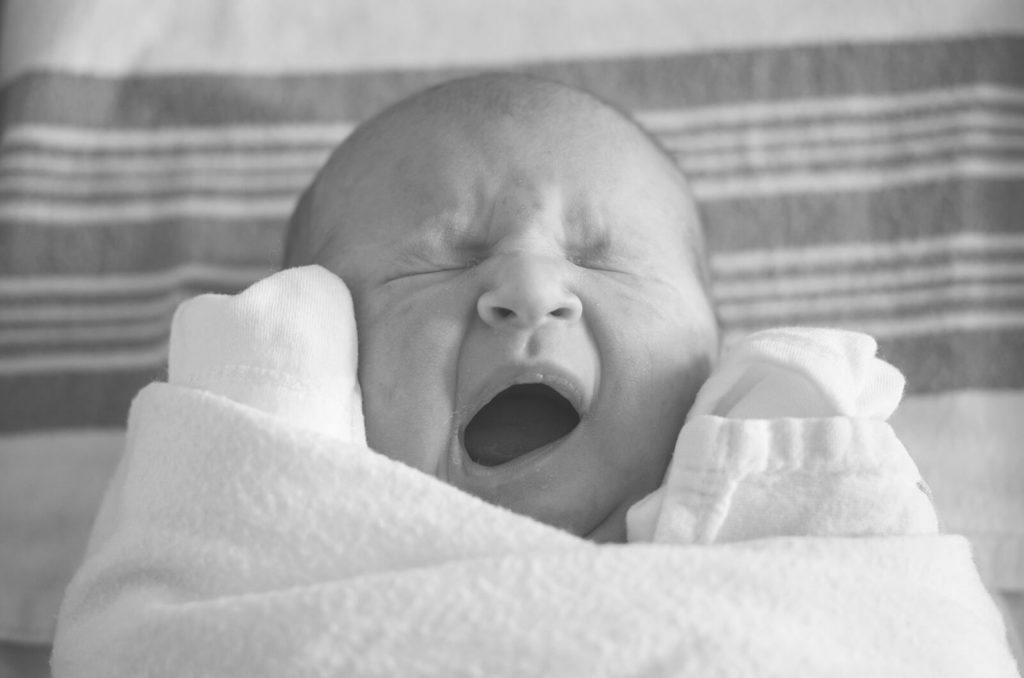 Yawning baby